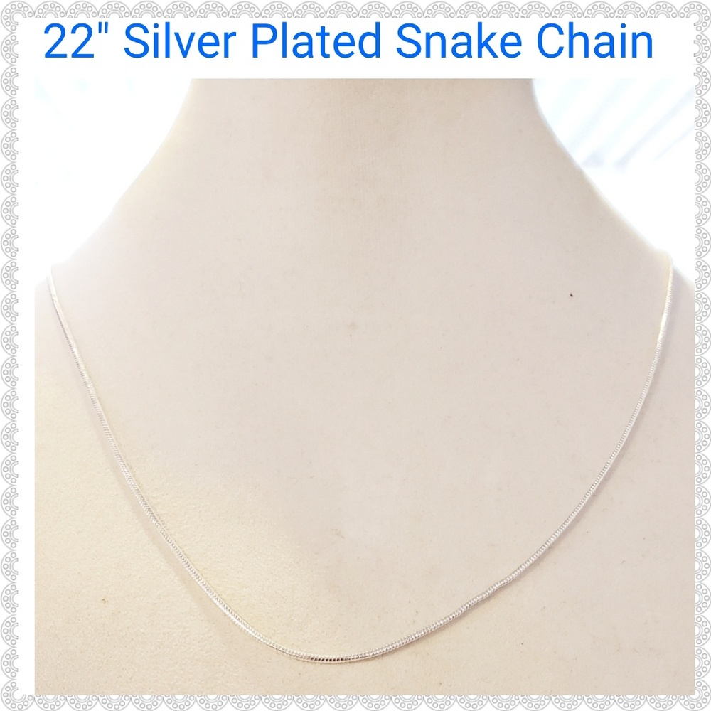 22" Silver Plated Snake Chain 2mm Width